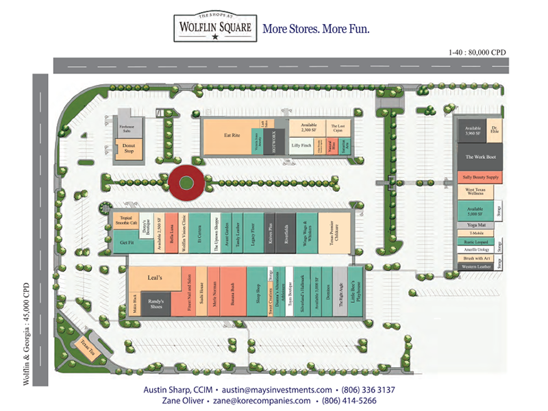Wolflin Square Retail Map 2019